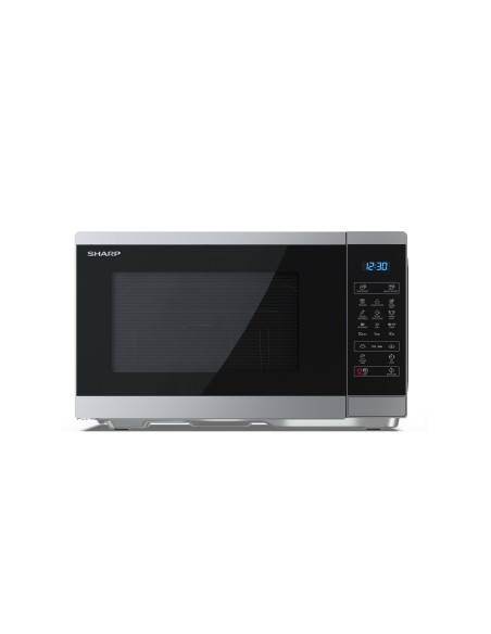 Sharp YC-MG252AE-S forno a microonde Superficie piana Microonde con grill 25 L 900 W Nero, Argento