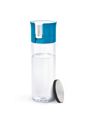 Brita Borraccia filtrante per acqua, Blu (0.6l) - incl. 1 filtro MicroDisc per la riduzione di cloro, erbicidi, pesticidi e