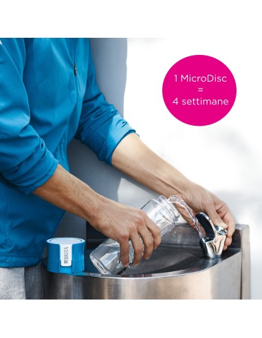 Brita Borraccia filtrante per acqua, Blu (0.6l) - incl. 1 filtro MicroDisc per la riduzione di cloro, erbicidi, pesticidi e