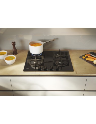 Candy Moderna CVG6BR4WTB Nero Da incasso 60 cm Gas 4 Fornello(i)