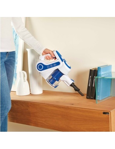 Polti Forzaspira Slim SR90B Plus Aspirapolvere a bastone Batteria Secco Tessuto Senza sacchetto 0,5 L Blu, Bianco