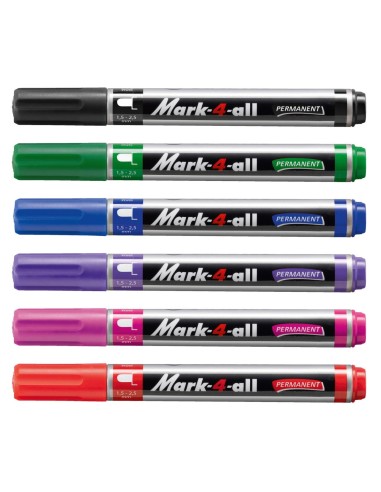 STABILO Mark-4-all marcatore permanente Punta tonda Nero 1 pz