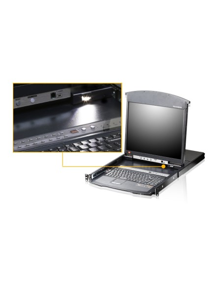 ATEN KL1508AiM switch per keyboard-video-mouse (kvm) Montaggio rack Nero