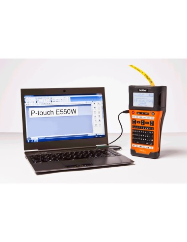 Brother PT-E550WNIVP stampante per etichette (CD) Trasferimento termico 30 mm s Wireless HSE TZe Wi-Fi QWERTY