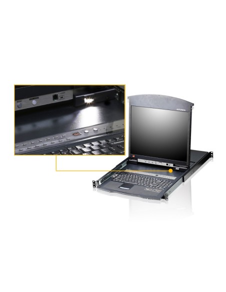ATEN KL1508AM switch per keyboard-video-mouse (kvm) Montaggio rack Nero