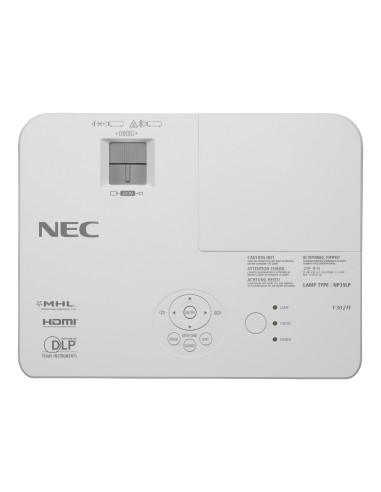 NEC V302H Proiettore a raggio standard 3000 ANSI lumen DLP 1080p (1920x1080) Compatibilità 3D Bianco