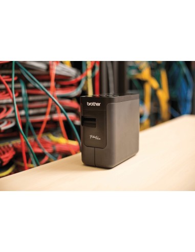 Brother PT-P750TDI stampante per etichette (CD) Trasferimento termico 30 mm s Cablato HSE TZe Wi-Fi