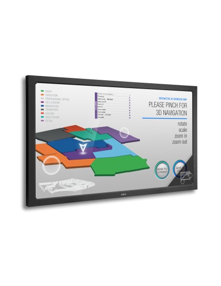 NEC MultiSync V463-TM Pannello piatto per segnaletica digitale 116,8 cm (46") LED 480 cd m² Full HD Nero Touch screen 16 7