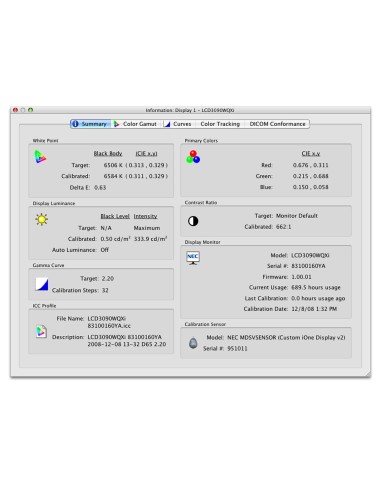 SHARP NEC SpectraView II Gestione del colore