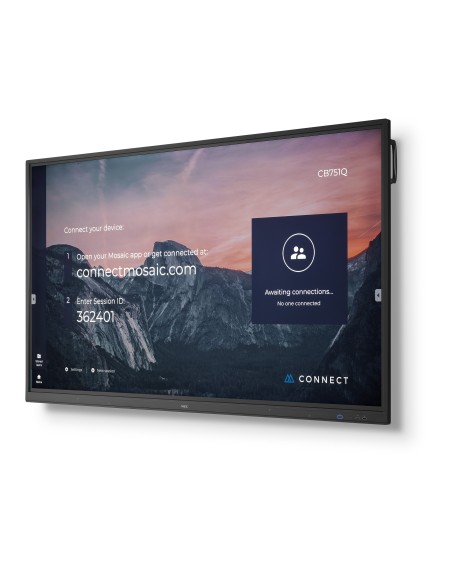 NEC CB751Q Pannello piatto interattivo 190,5 cm (75") LED 350 cd m² 4K Ultra HD Nero Touch screen 12 7