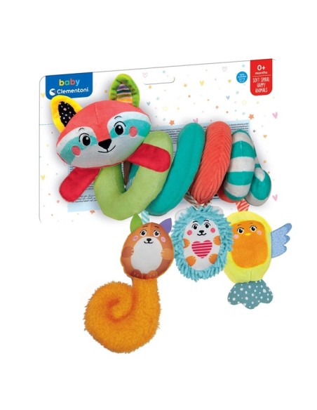 Baby Soft Spiral Happy Animals giocattolo da appendere per bambini
