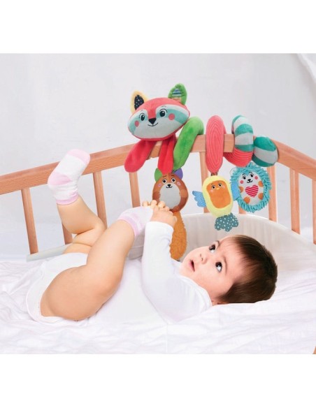 Baby Soft Spiral Happy Animals giocattolo da appendere per bambini