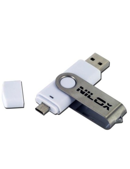 Nilox Pendrive unità flash USB 16 GB USB Type-A   Micro-USB 2.0 Bianco