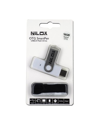 Nilox Pendrive unità flash USB 16 GB USB Type-A   Micro-USB 2.0 Bianco