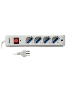 Nilox 07NXSM4PSM001 prolunghe e multiple 1,5 m 4 presa(e) AC Interno Bianco