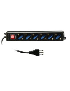 Nilox 07NXSM6PSM002 prolunghe e multiple 1,5 m 6 presa(e) AC Nero