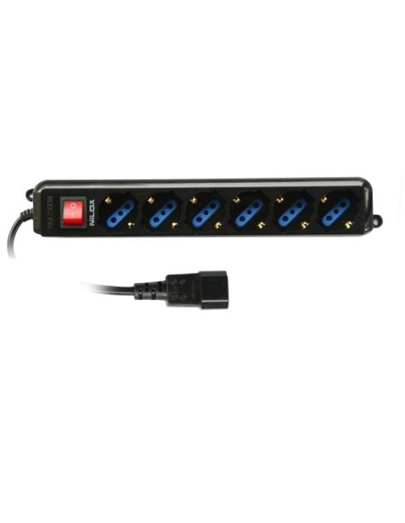 Nilox 07NXSM6PSM003 prolunghe e multiple 1,5 m 6 presa(e) AC Interno Nero