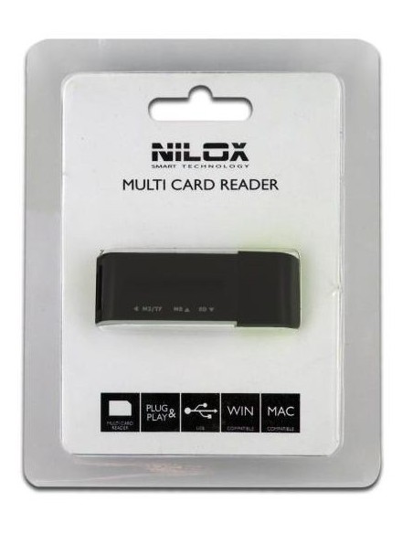 Nilox 10NXCRMI00001 lettore di schede USB 2.0 Nero, Bianco