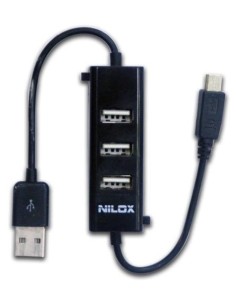 Nilox 10NXHU003P001 hub di interfaccia 480 Mbit s Nero