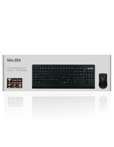 Nilox CW10 tastiera Mouse incluso Ufficio RF Wireless QWERTY Italiano Nero