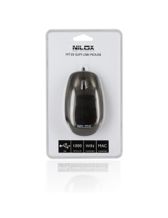 Nilox MT20 mouse Viaggio Ambidestro USB tipo A Ottico 1000 DPI 2