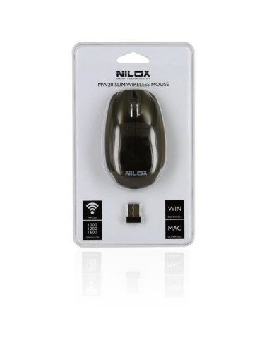 Nilox MW20 mouse Viaggio Ambidestro RF Wireless Ottico 1600 DPI