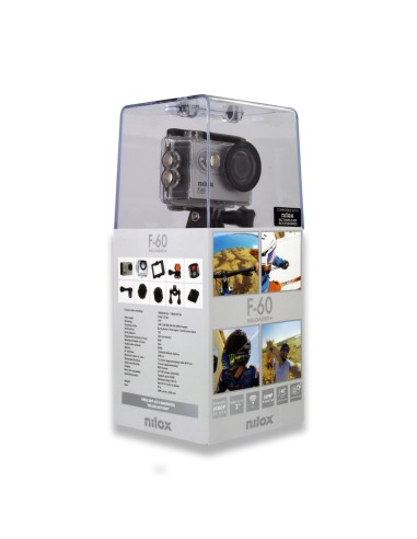 Nilox F-60 RELOADED+ fotocamera per sport d'azione 16 MP Full HD CMOS 25,4   2,7 mm (1   2.7") Wi-Fi 61 g