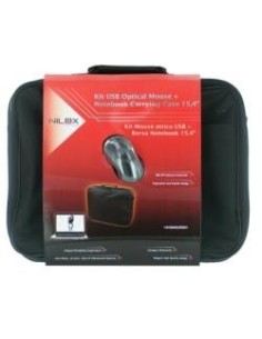 Nilox Kit Borsa Notebook + Mouse 39,1 cm (15.4") Valigetta ventiquattrore Nero