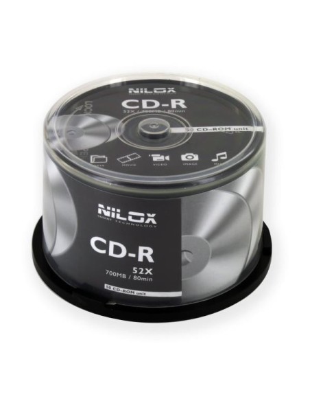 Nilox 15NXCR7052002 CD vergine CD-R 700 MB 52x 50 pz
