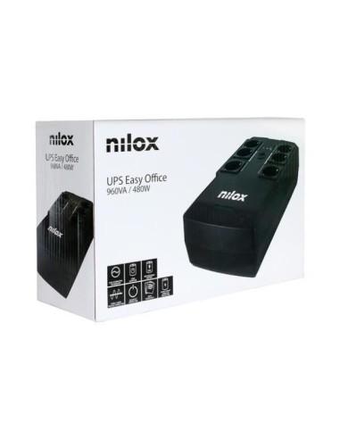 Nilox UPS Easy Office 960VA 480W gruppo di continuità (UPS) Standby (Offline) 0,96 kVA 6 presa(e) AC