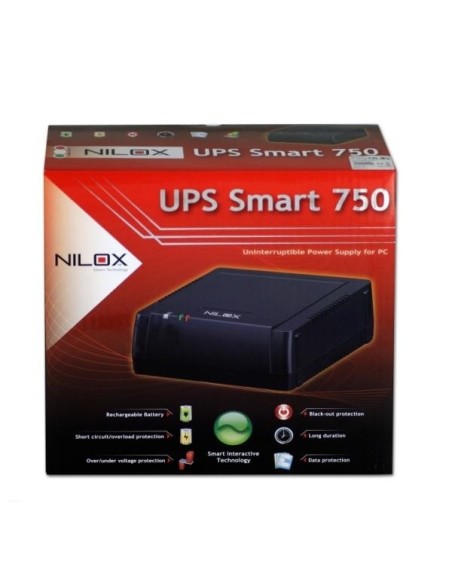 Nilox Smart Interactive 750 gruppo di continuità (UPS) 0,75 kVA 370 W