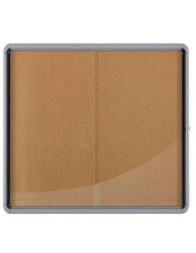 Nobo Bacheca per interni-fondo in sughero 8xA4 anta scorrevole
