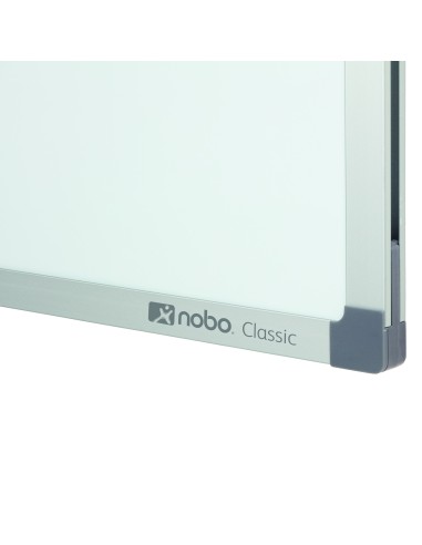 Nobo Lavagna bianca magnetica in acciaio Classic 600x450 con bordo in alluminio