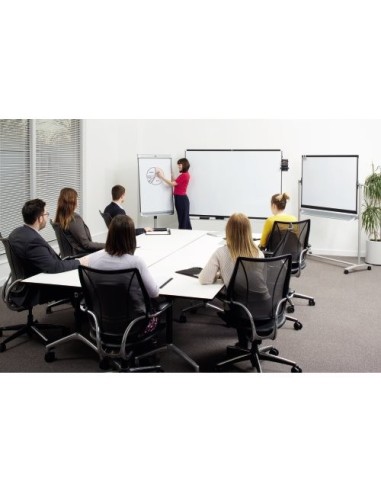 Nobo Lavagna bianca magnetica smaltata Prestige 900x600 con bordo Connex