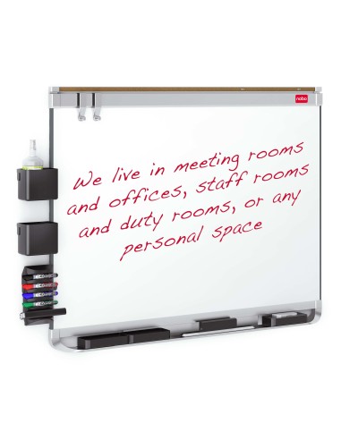 Nobo Lavagna bianca magnetica smaltata Prestige 1200x900 con bordo Connex