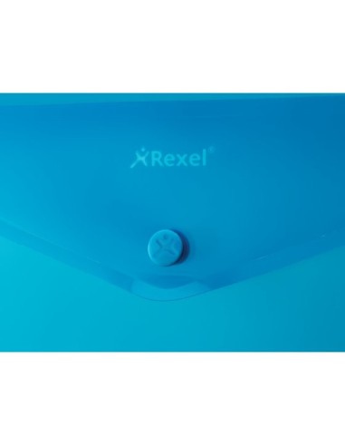 Rexel Busta a soffietto con bottone A4 JOY blu