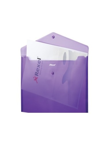 Rexel Busta a soffietto con bottone A4 JOY viola