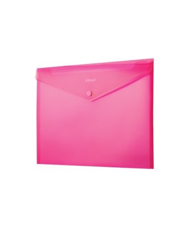 Rexel Busta a soffietto con bottone A4 JOY rosa