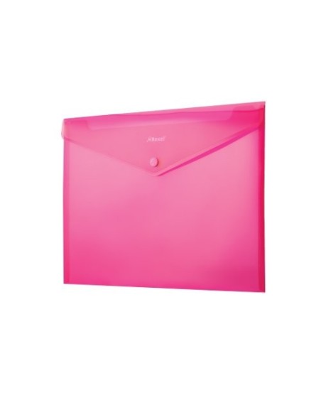 Rexel Busta a soffietto con bottone A4 JOY rosa