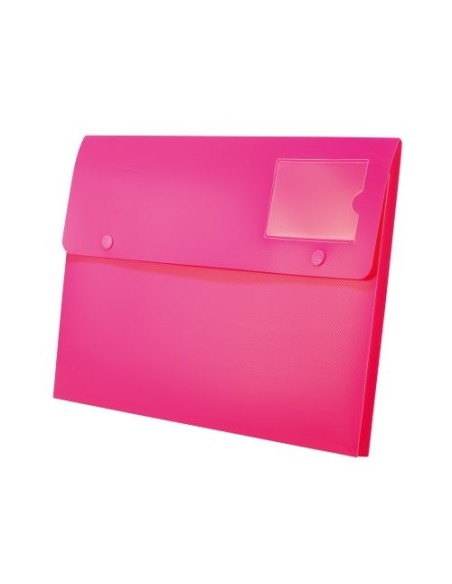 Rexel Busta a soffietto con bottone con capacità extra A4 JOY rosa