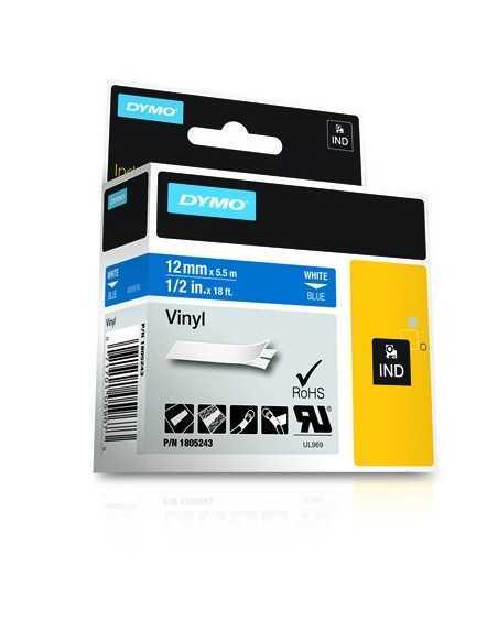 Dymo NASTRO 12MMX 5 5M VINILE BI BLU D1 RHINOPRO 1805243 0071701059673 MATERIALE DI CONSUMO