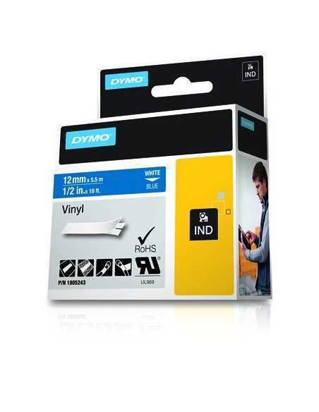 Dymo NASTRO 12MMX 5 5M VINILE BI BLU D1 RHINOPRO 1805243 0071701059673 MATERIALE DI CONSUMO