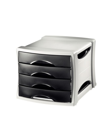 Esselte Cassettiera Plastica Nero, Grigio