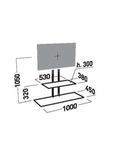 Nilox AMER035061 Supporto TV a parete 139,7 cm (55") Nero