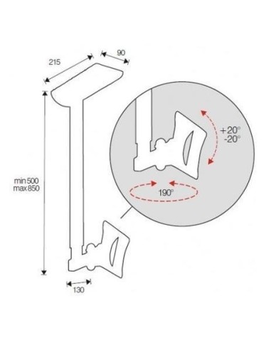 Nilox AMOM06073 Supporto per display espositivi 81,3 cm (32") Nero