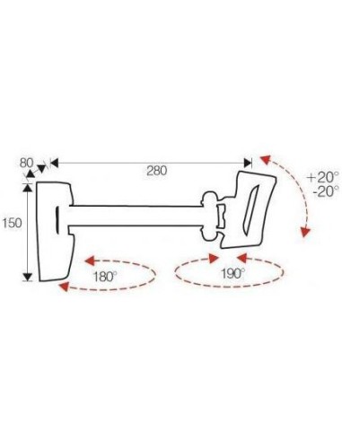 Nilox AMOM06077 Supporto TV a parete 66 cm (26") Nero