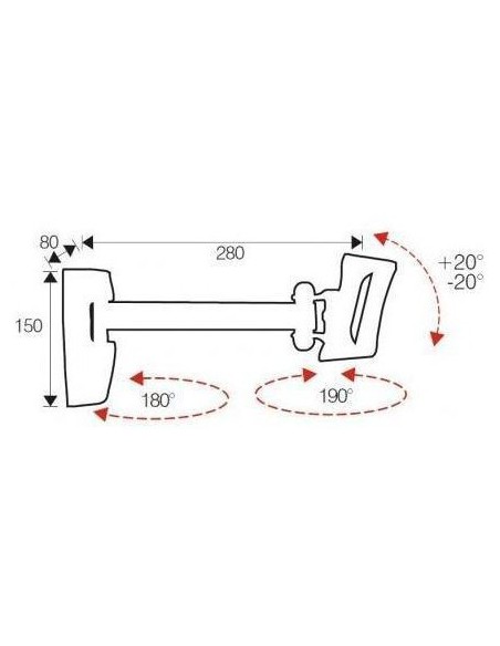 Nilox AMOM06077 Supporto TV a parete 66 cm (26") Nero