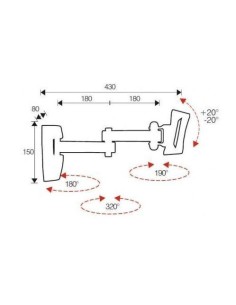 Nilox AMOM06078 Supporto TV a parete 66 cm (26") Nero 2