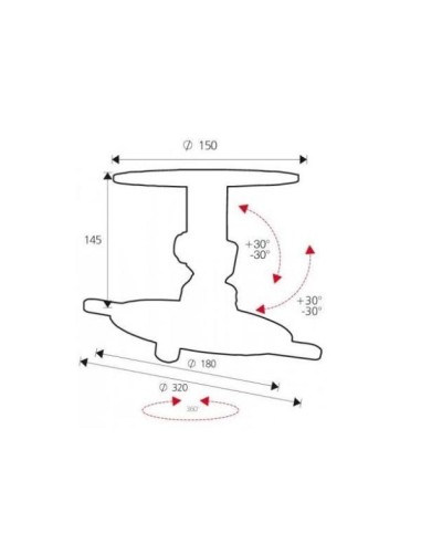 Nilox AMOM06080 supporto per proiettore Soffitto Nero