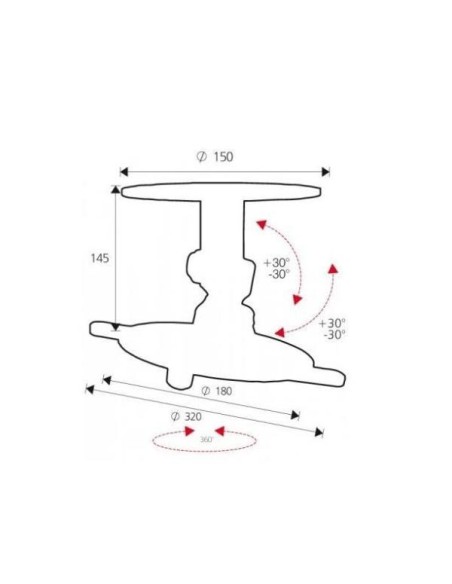 Nilox AMOM06080 supporto per proiettore Soffitto Nero